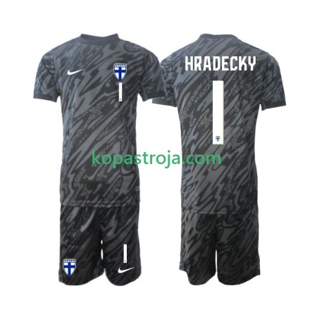 Billiga Fotbollströjor Finland HRADECKY 1 Målvakt Barn Hemma tröja 2024 Kortärmad